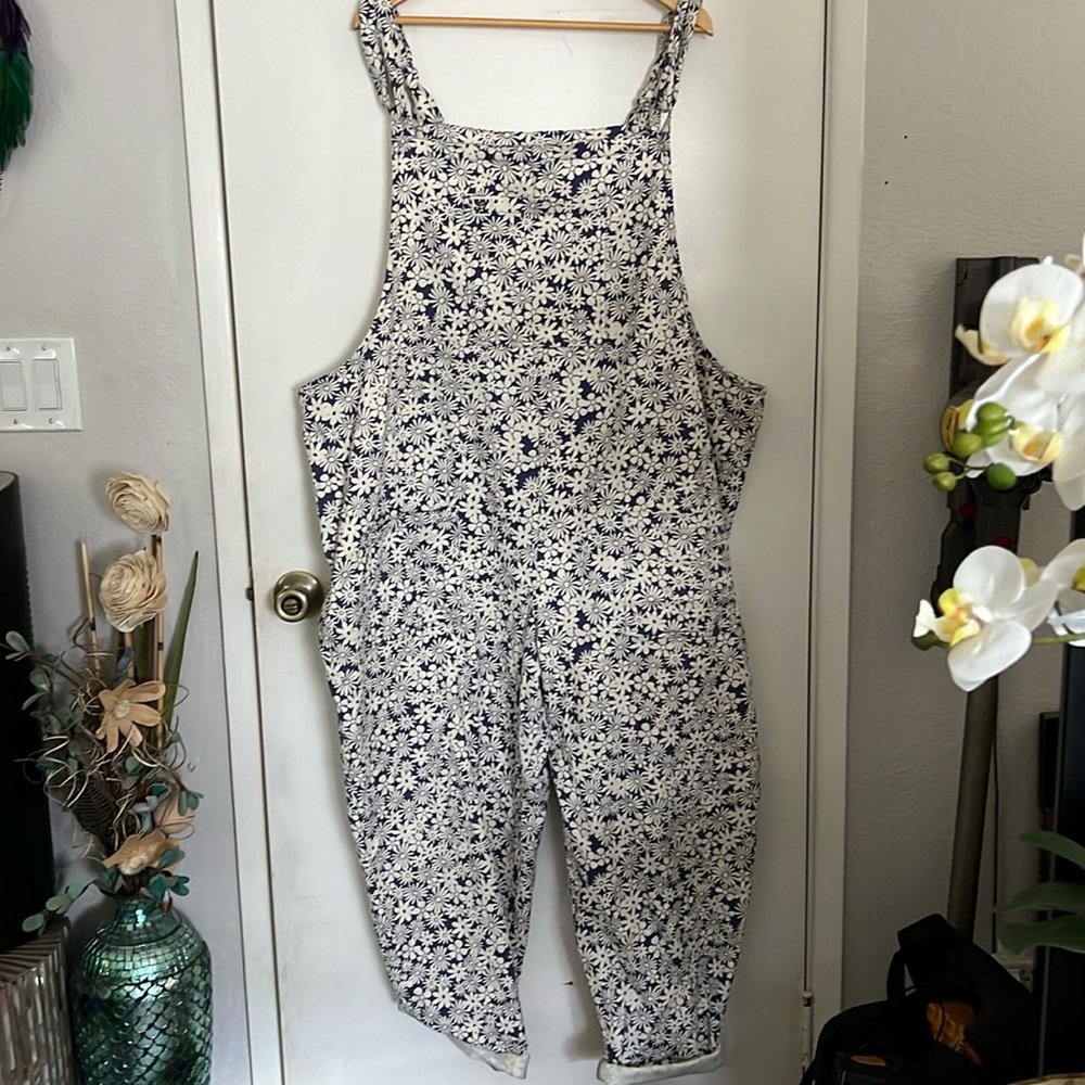 Lucy and Yak Overalls US24R Original Dungaree: ORGANIC TWILL - Daisy Blu